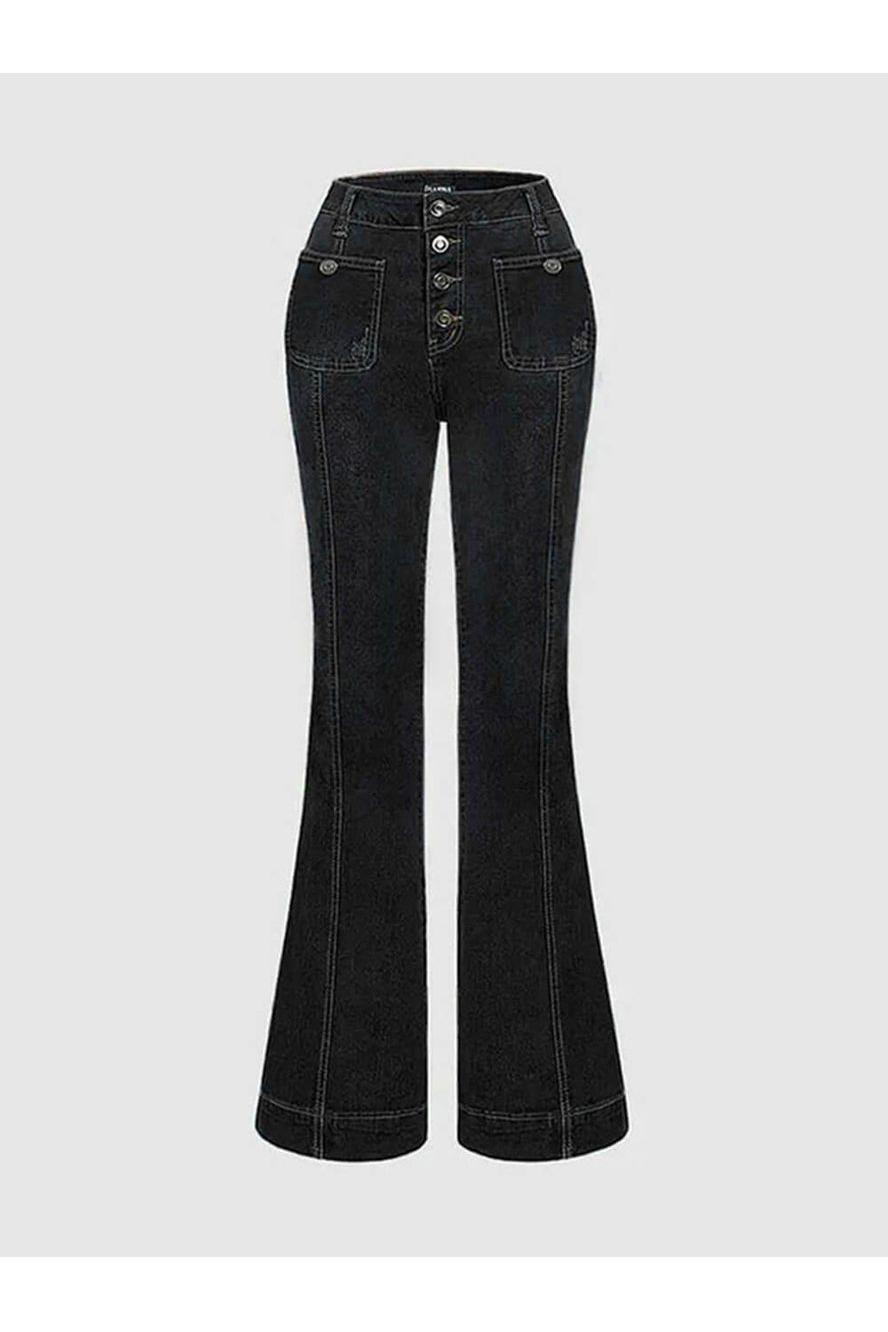 Patchwork Flared Jeans