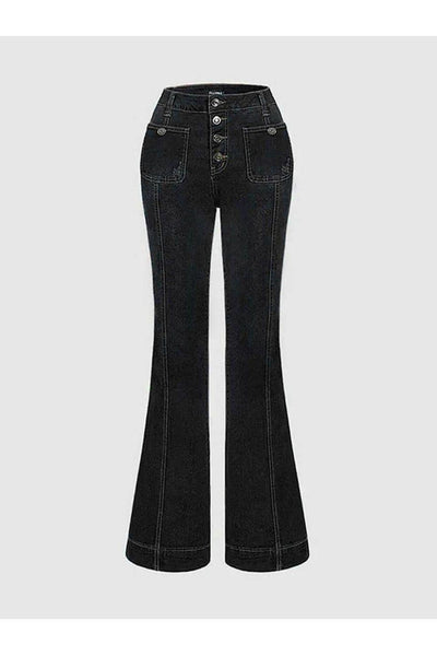 Patchwork Flared Jeans