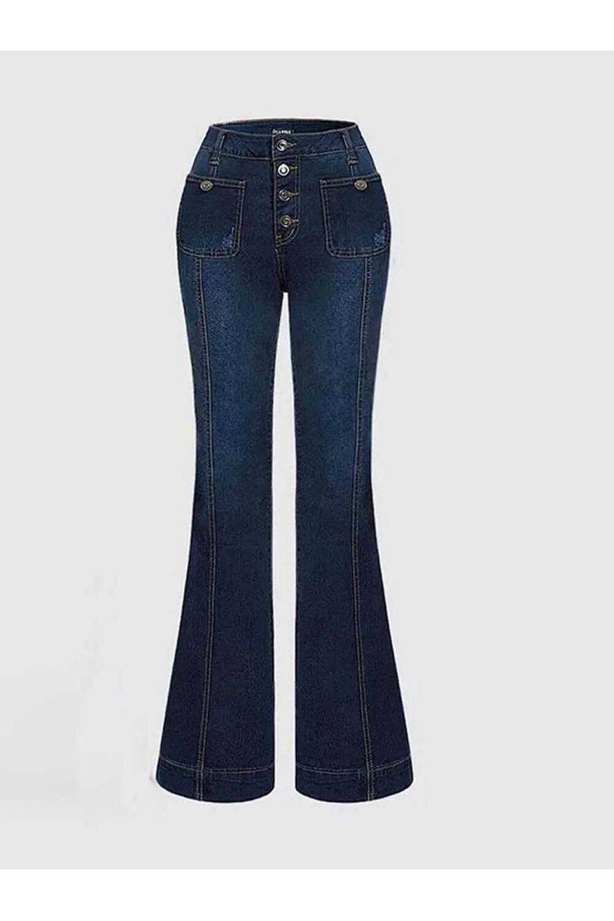 Patchwork Flared Jeans