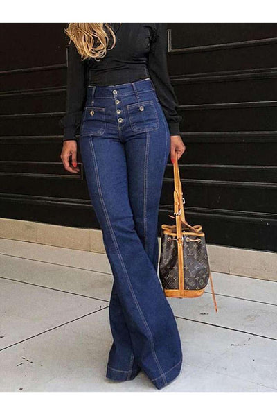Patchwork Flared Jeans