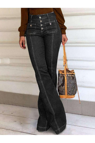 Patchwork Flared Jeans