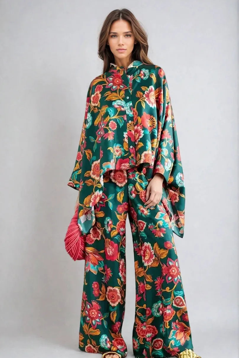 Satin Floral Set