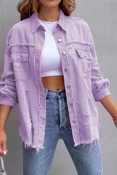 Distressed Denim Jacket