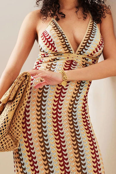 Boho Knit Maxi Dress