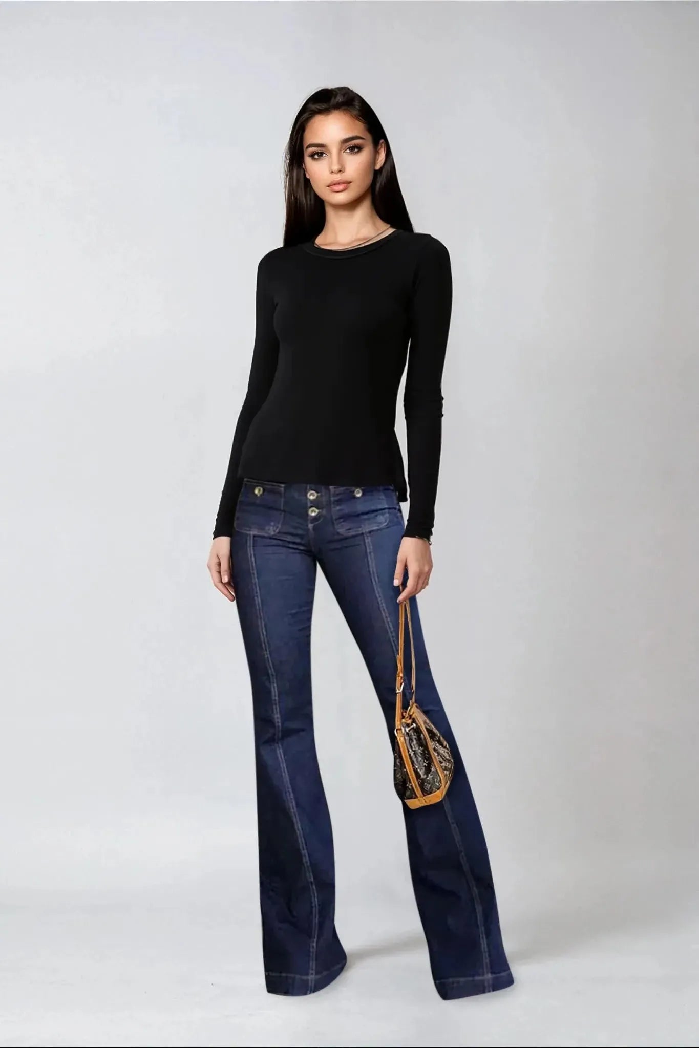 Patchwork Flared Jeans