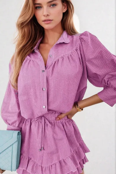 Petal Flow Shirt Dress
