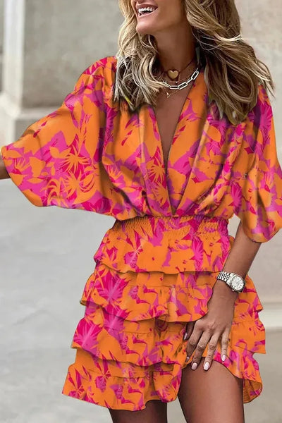 Ruffle Tiered Mini Dress