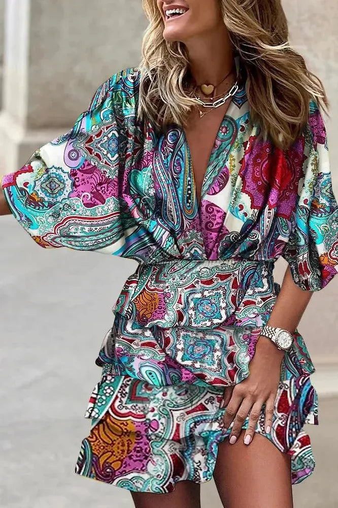 Ruffle Tiered Mini Dress