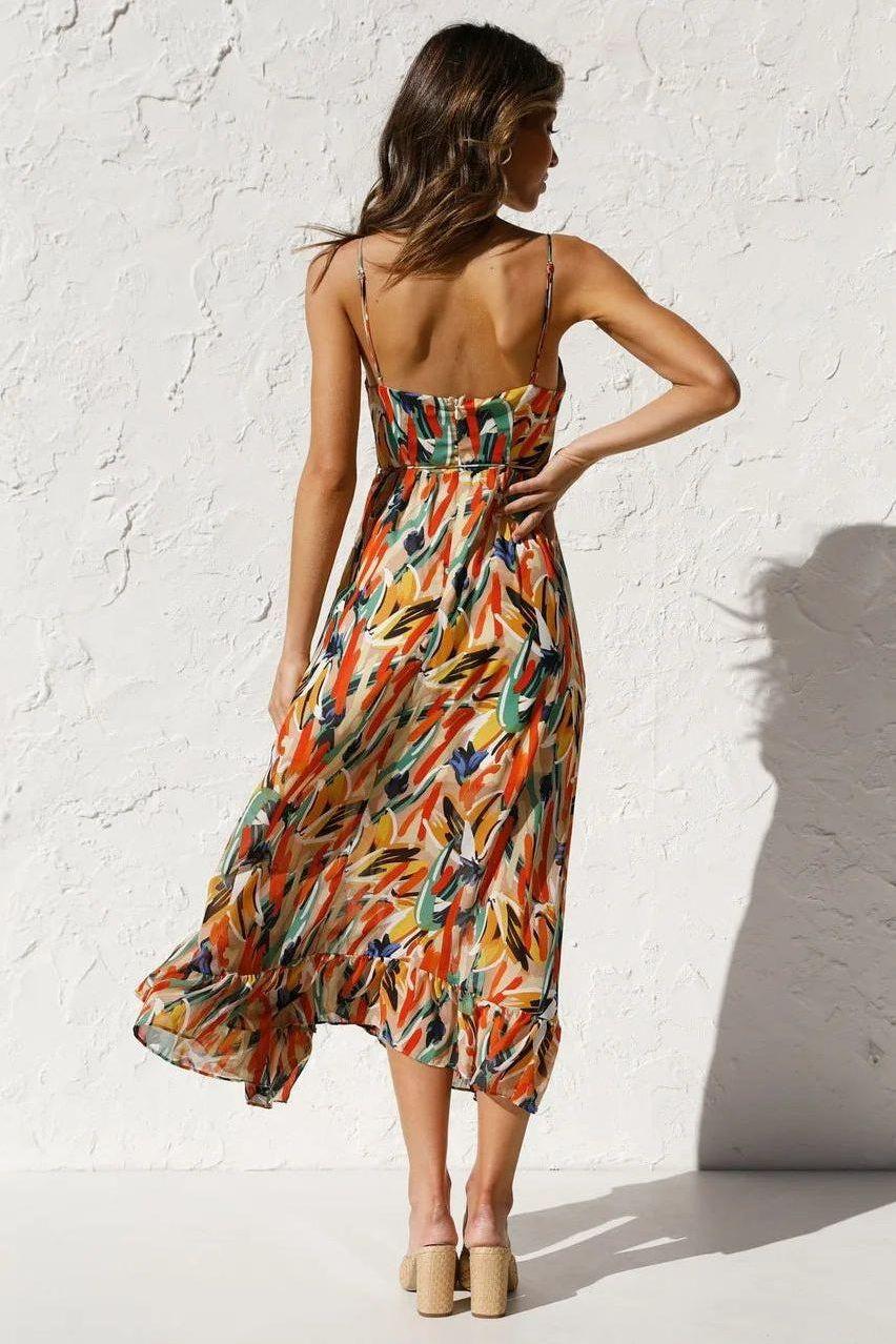 Flowy V-Neck Maxi Dress