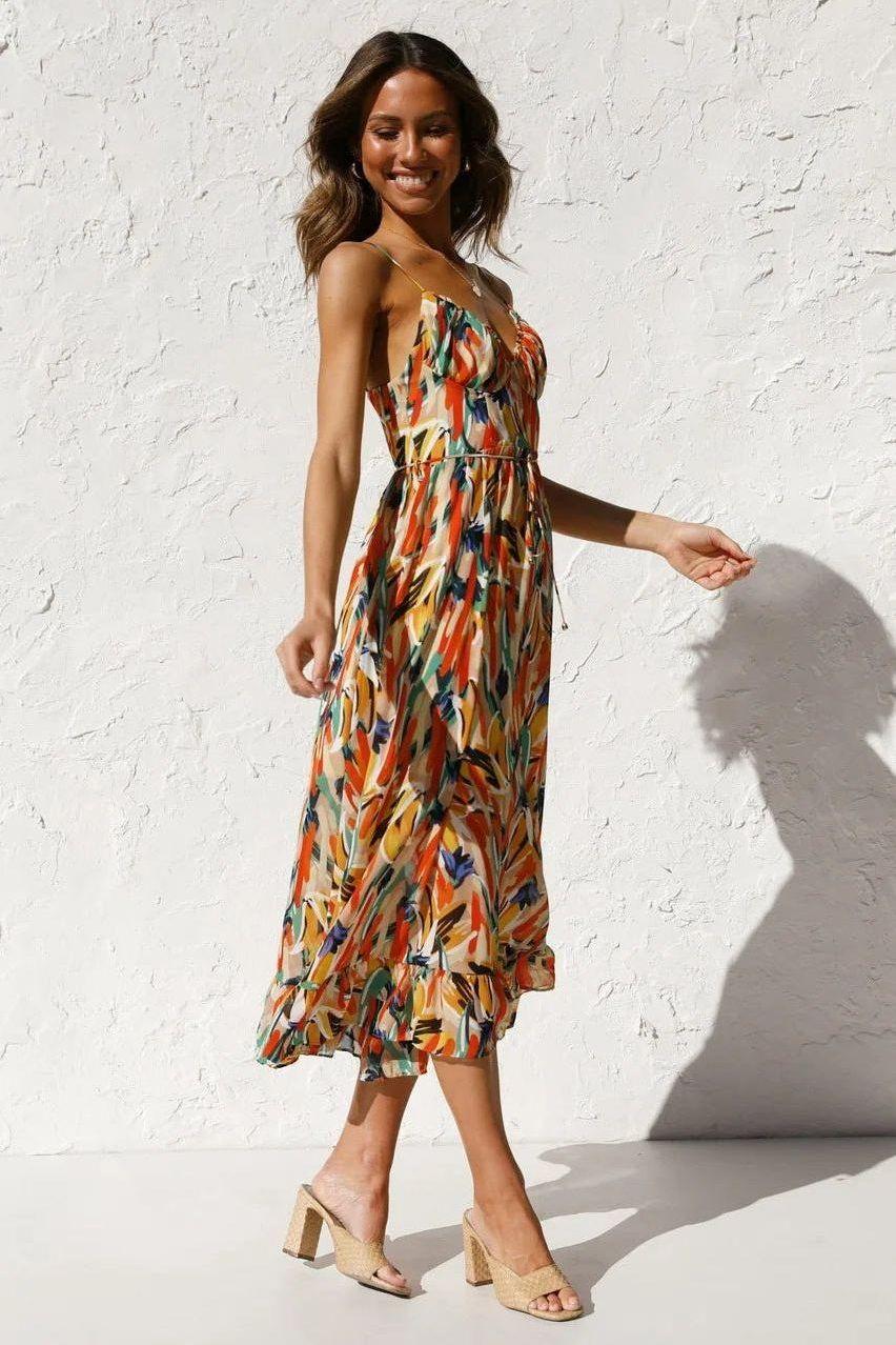 Flowy V-Neck Maxi Dress