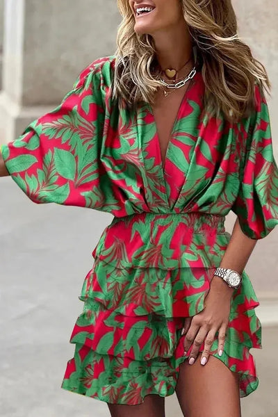 Ruffle Tiered Mini Dress