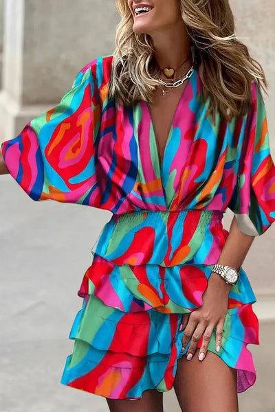 Ruffle Tiered Mini Dress