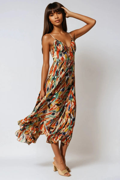 Flowy V-Neck Maxi Dress